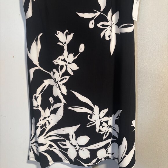American Living Women’s Black/White Floral Sleeveless Sheath Tank Dress Size 10 - Picture 6 of 11